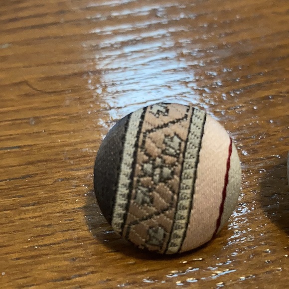 Repurposed Vintage Tie Earrings - Picture 4 of 4